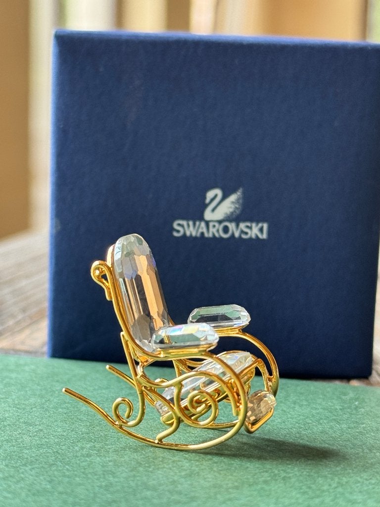 Fauteuil à bascule miniature Swarovski, Collections, Enlèvement ou Envoi, Neuf, Figurine