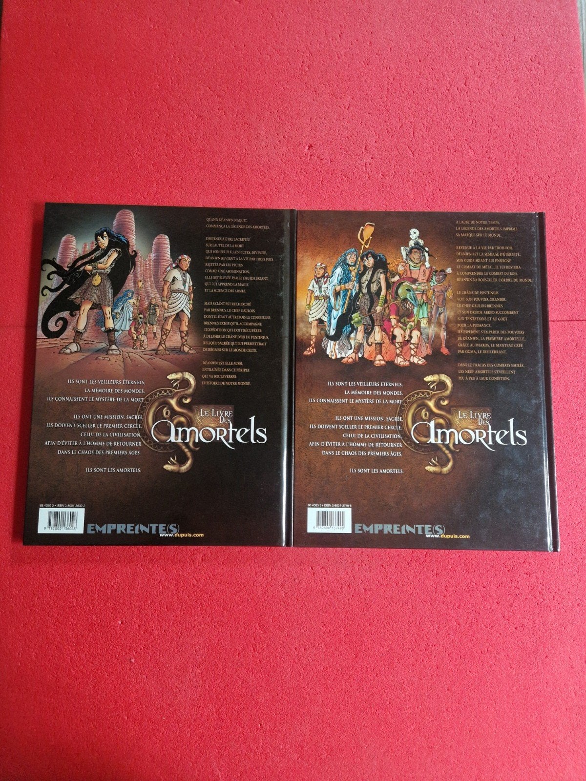Lot de 2 bd le livre des amortels 1 et 2,EO, Livres, BD, Enlèvement ou Envoi
