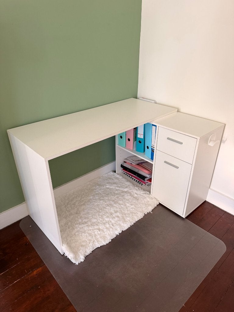 Bureau Ikea, Maison & Meubles, Bureaux, Avec tiroirs, Comme neuf, IKEA, Blanc