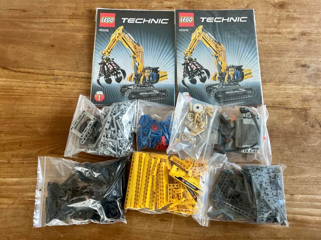 Lego technic 42006 graafmachine MET motor, Ophalen, Lego, Zo goed als nieuw, Compleet