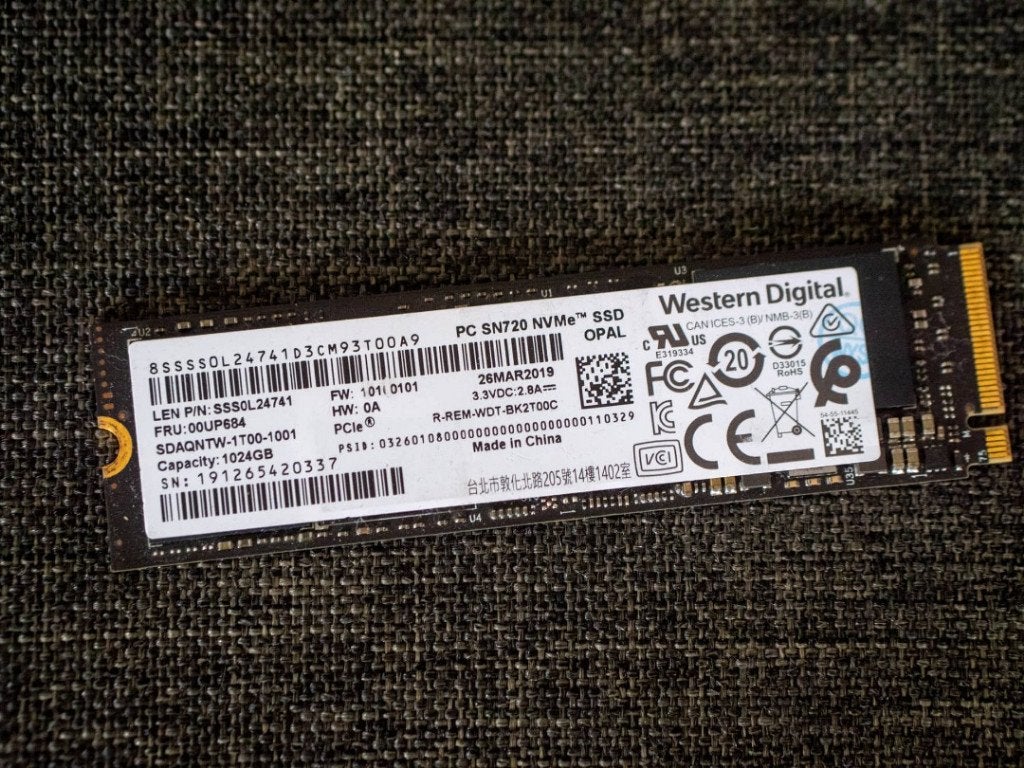 1 Tb SSD Western Digital SN720 NVMe M.2 Type 2280 Gen 3x4, Intern, Gebruikt, SSD, Ophalen of Verzenden