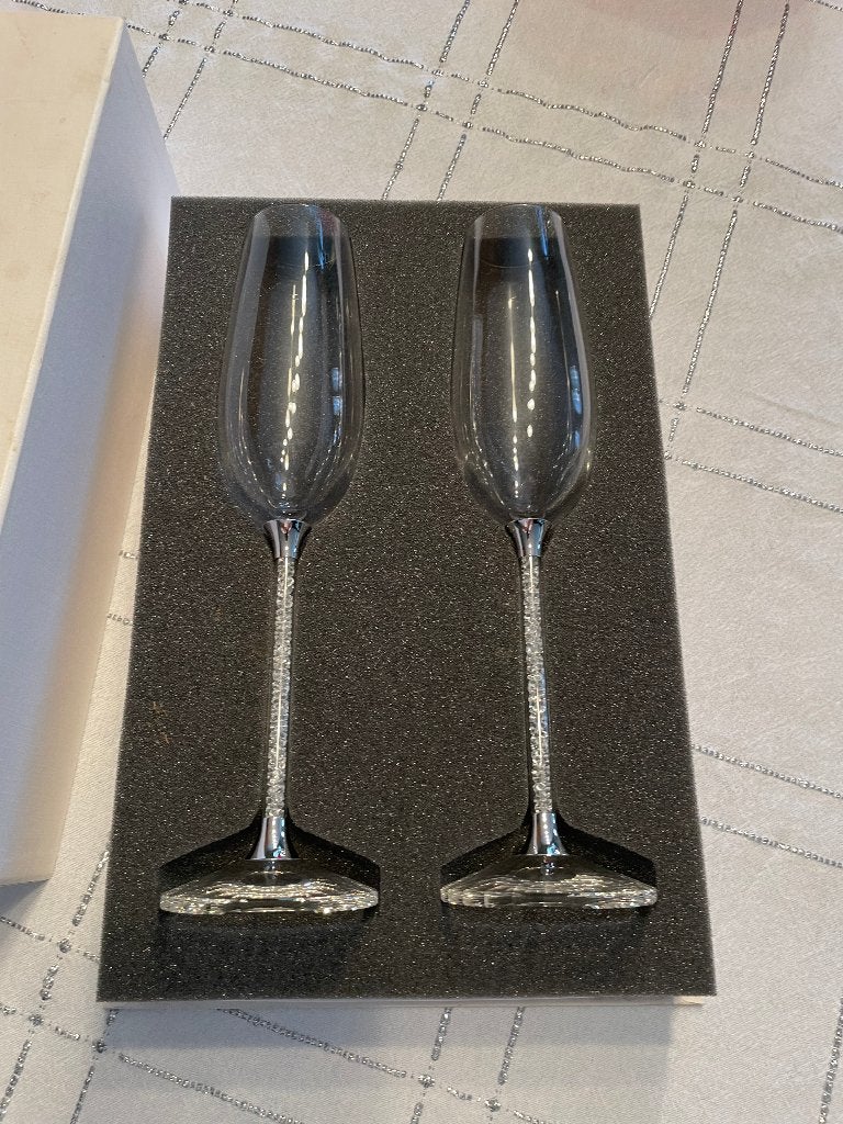 Swarovski Crystalline champagnefluiten — Set van 2, Ophalen, Gebruikt, Huisaccessoire