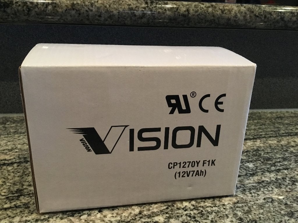 Batterij 12 volt 7 ah vision, Ophalen, Nieuw, Oplaadbaar