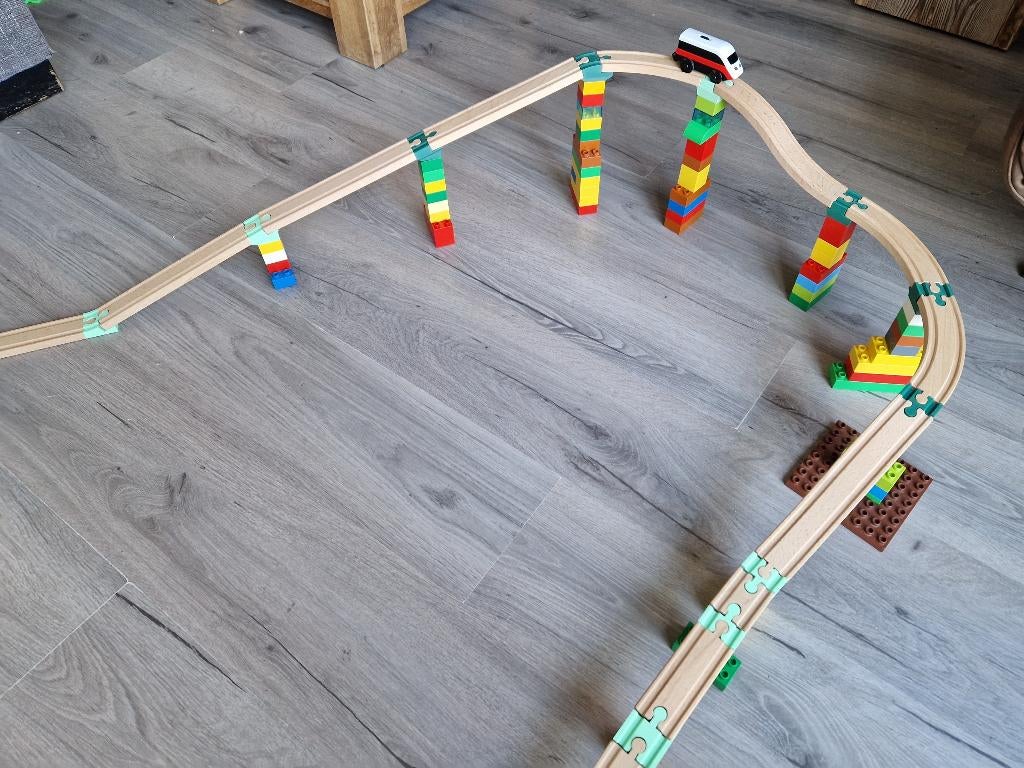 Connectors om Duplo te combineren met de houten treinbaan, Kinderen en Baby's, Speelgoed | Houten speelgoed, Nieuw, Overige typen