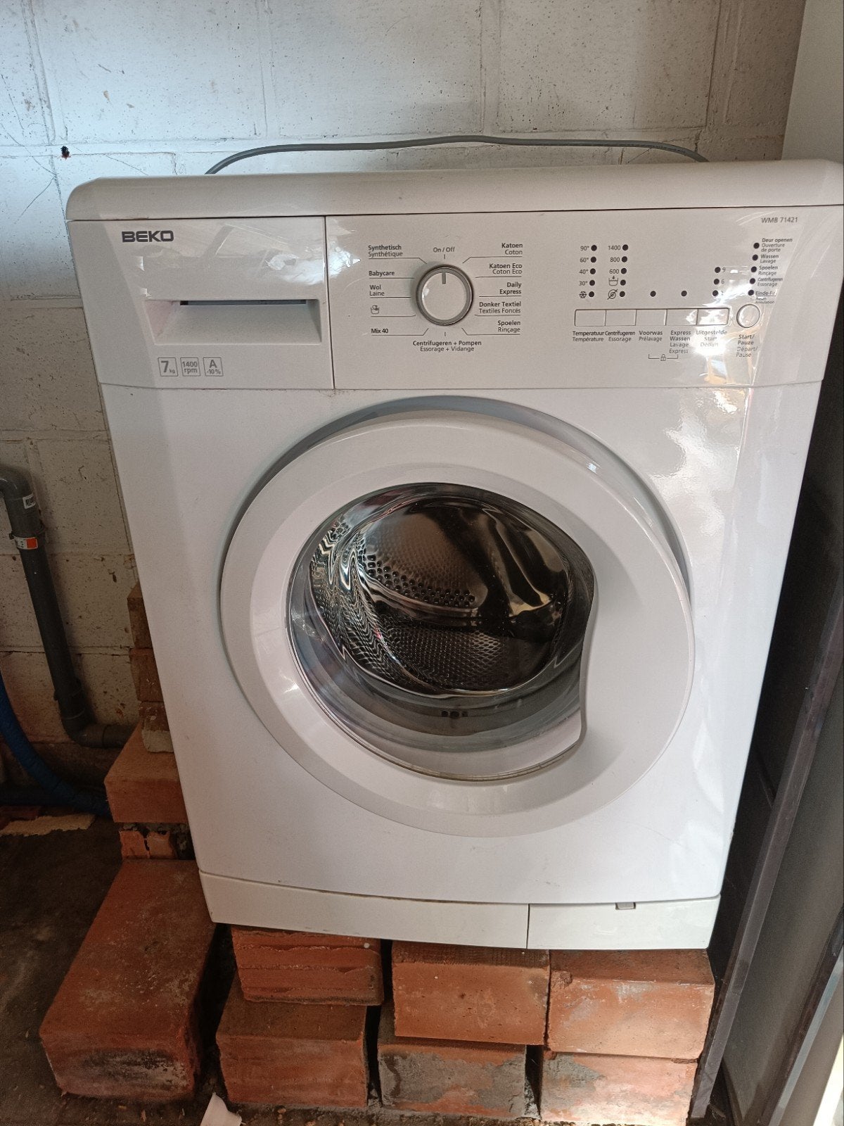 Wasmachine Beko, 85 à 90 cm, 4 à 6 kg, 1600 tours ou plus, Comme neuf