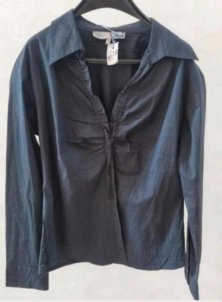 ✨️D.AVRAY Zwarte Blouse Maat 46/48 - BUNDELKORTING‼️✨️, Kleding | Dames, Zwart, Maat 46/48 (XL) of groter, Ophalen of Verzenden