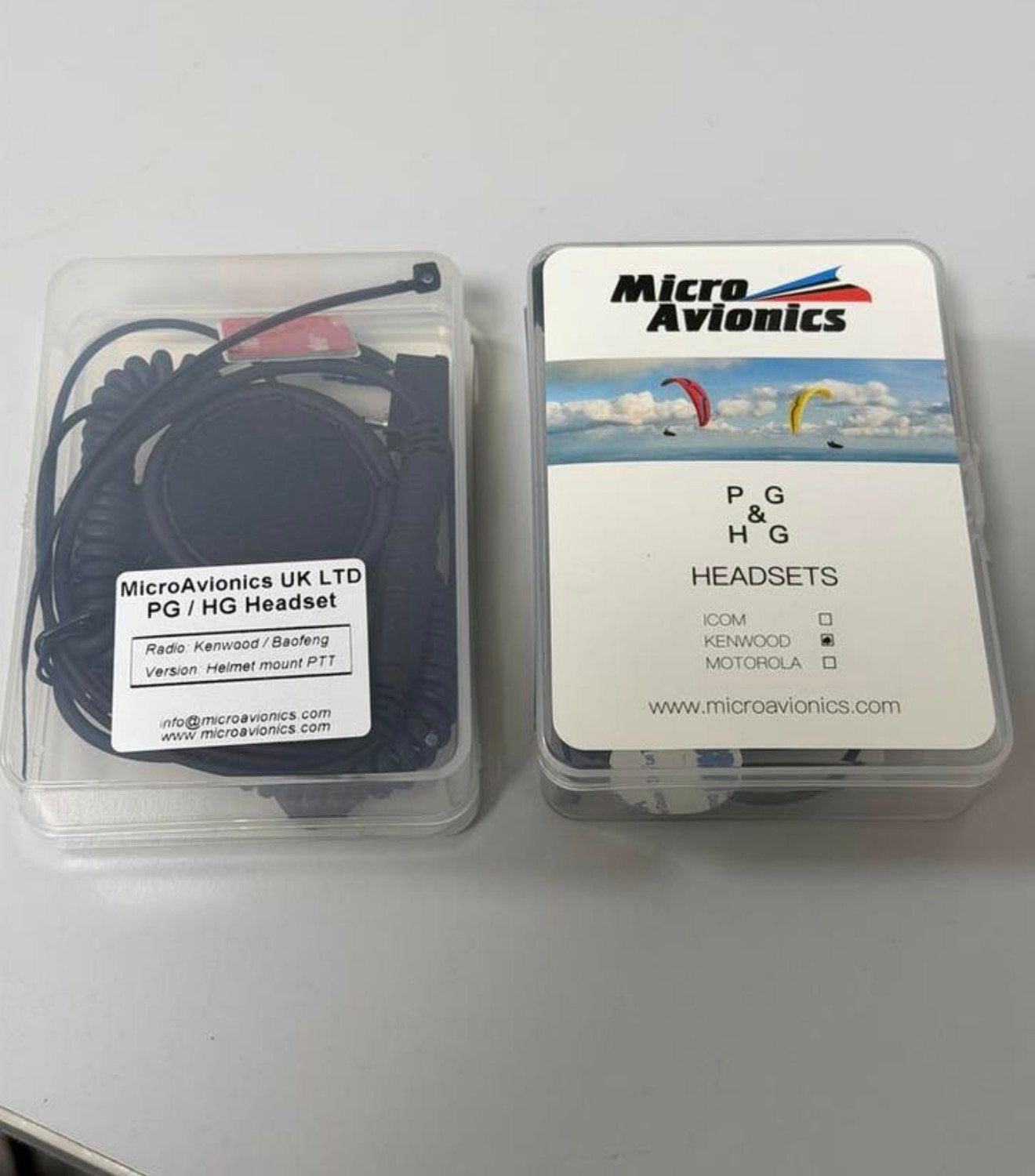 2 casques MicroAvionics PG HG Kenwood Baofeng PTT, Enlèvement ou Envoi, Neuf