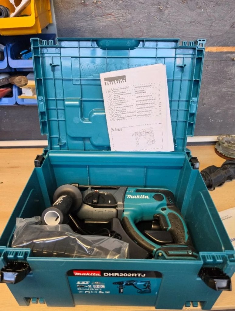 Makita klopboormachine DHR202, Doe-het-zelf en Bouw, Ophalen of Verzenden, Zo goed als nieuw, Boormachine
