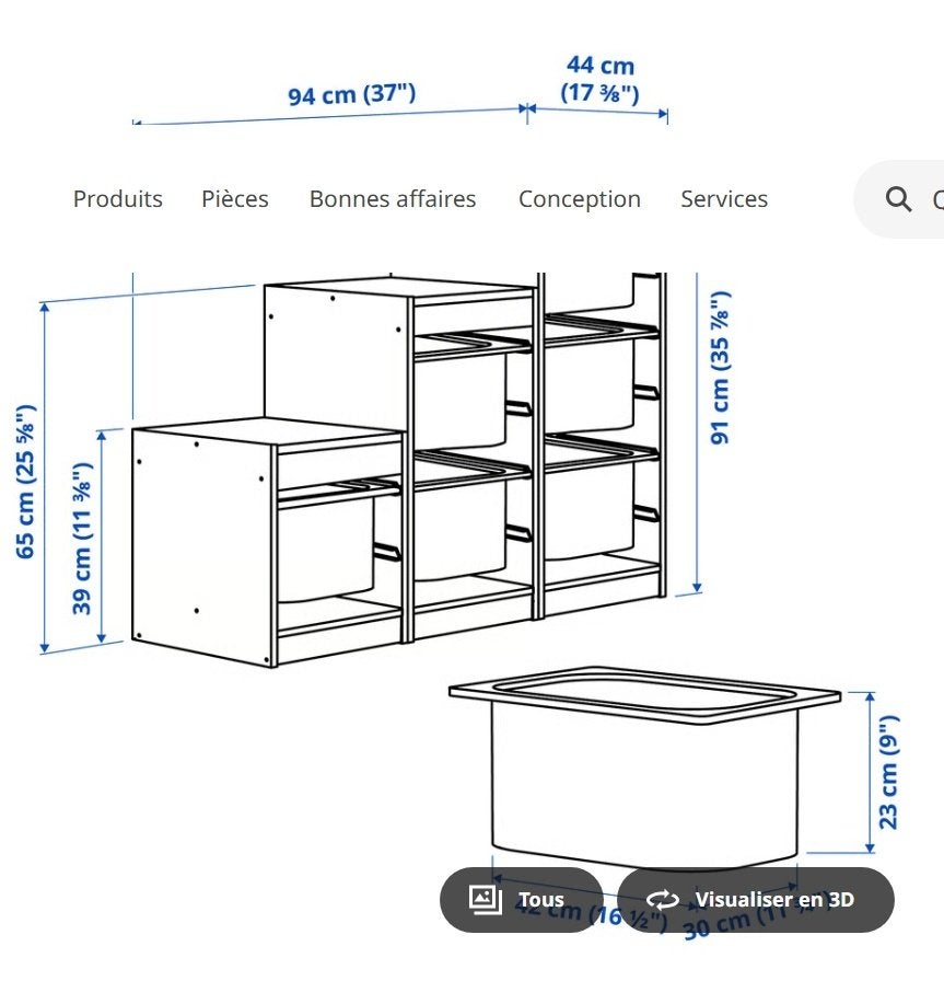 3 IKEA TROFAST wooden storage / Solutions de stockage, Maison & Meubles, Réglable, Bois, Enlèvement, Utilisé