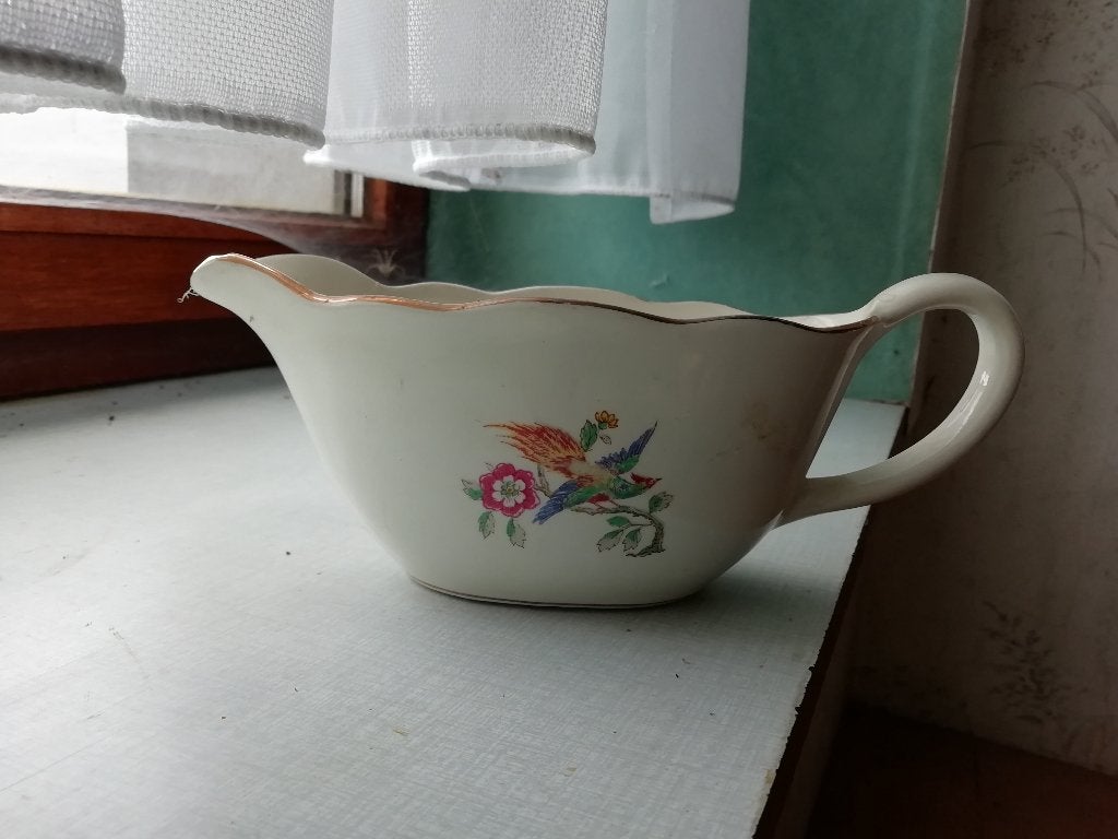 Ancienne saucière en faience de digouin sarreguemines., Enlèvement ou Envoi