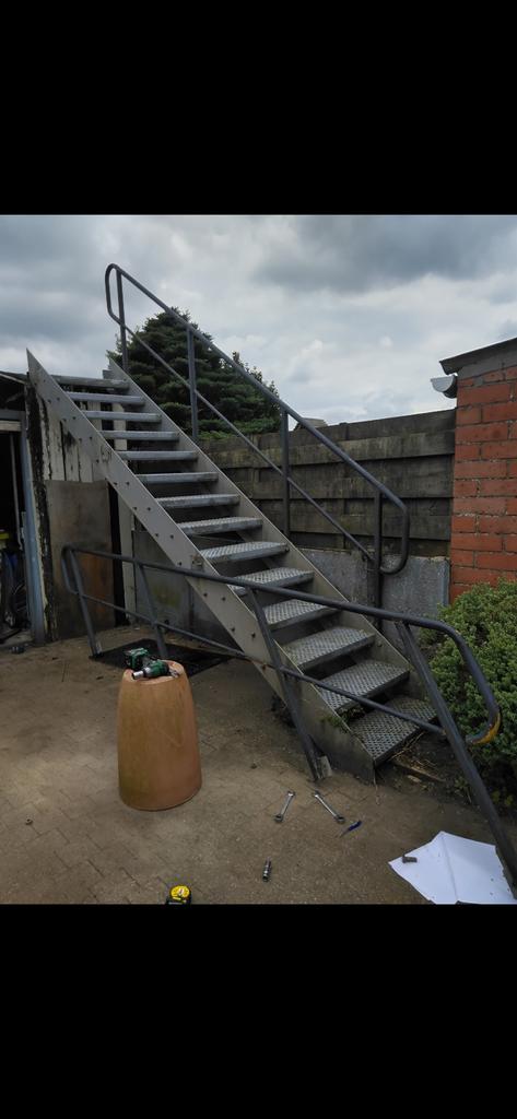 Ijzeren trap, Doe-het-zelf en Bouw, Ladders en Trappen, Ophalen, Gebruikt, Trap