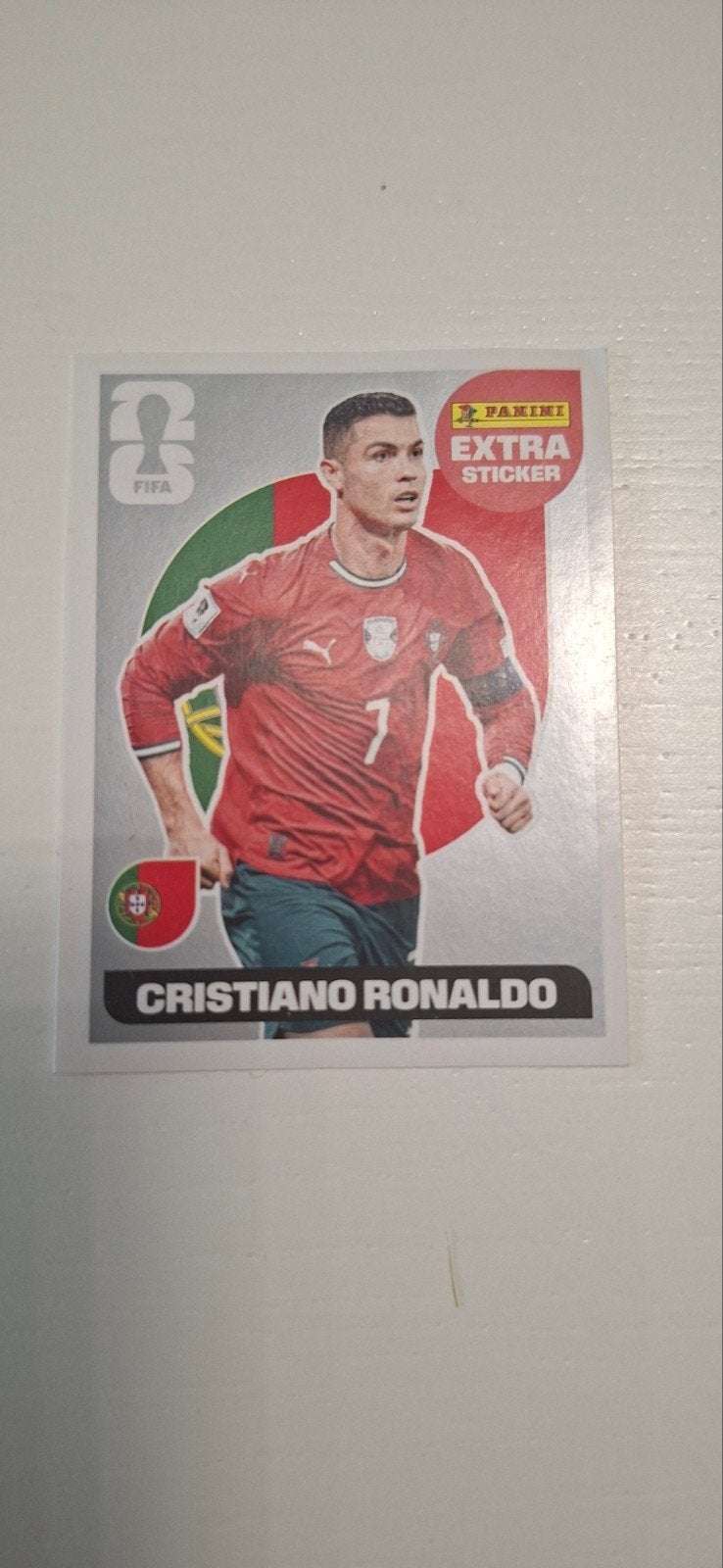 Extra sticker Cristiano Ronaldo zilver, Hobby & Loisirs créatifs, Enlèvement, Autocollant