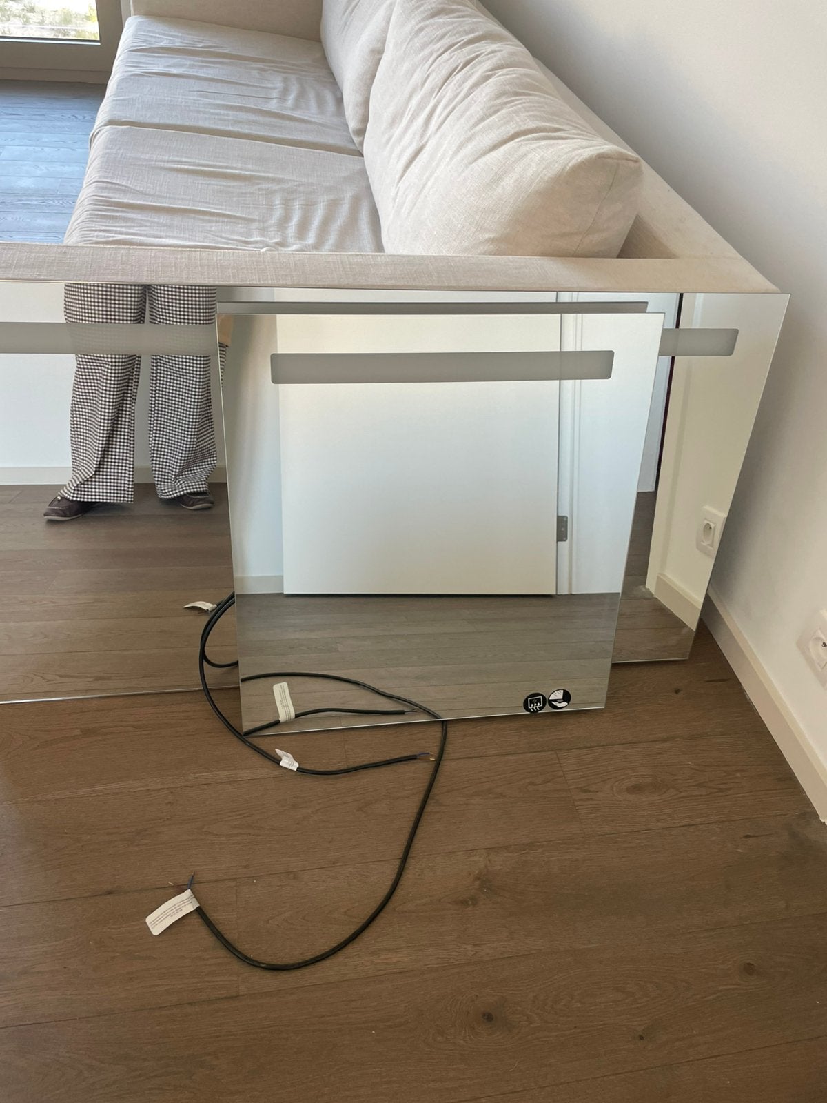Spiegel met verlichting, Huis en Inrichting, Ophalen, Zo goed als nieuw