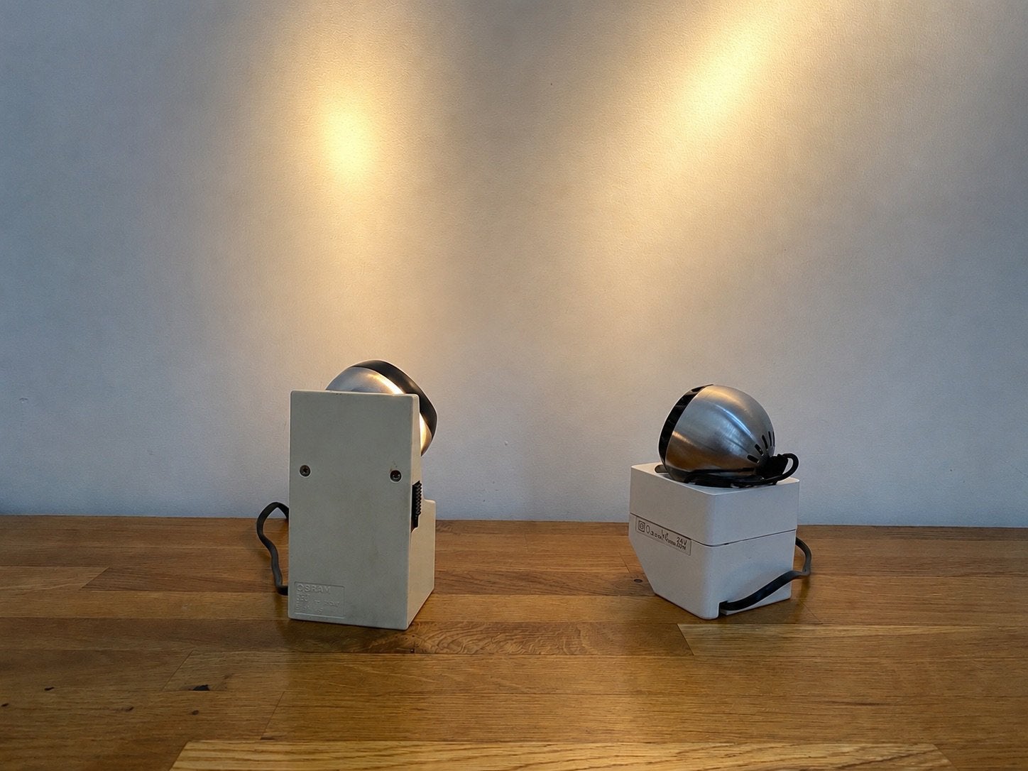 Lot de 2 Minispot vintage Osram, modèles 41601 & 41701, 1970, Enlèvement ou Envoi, Utilisé