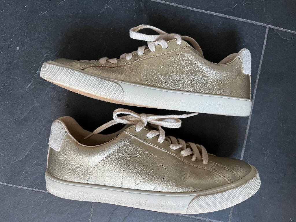Sneakers Veja goudkleur leer maat 39, Overige kleuren, Veja, Ophalen of Verzenden, Zo goed als nieuw