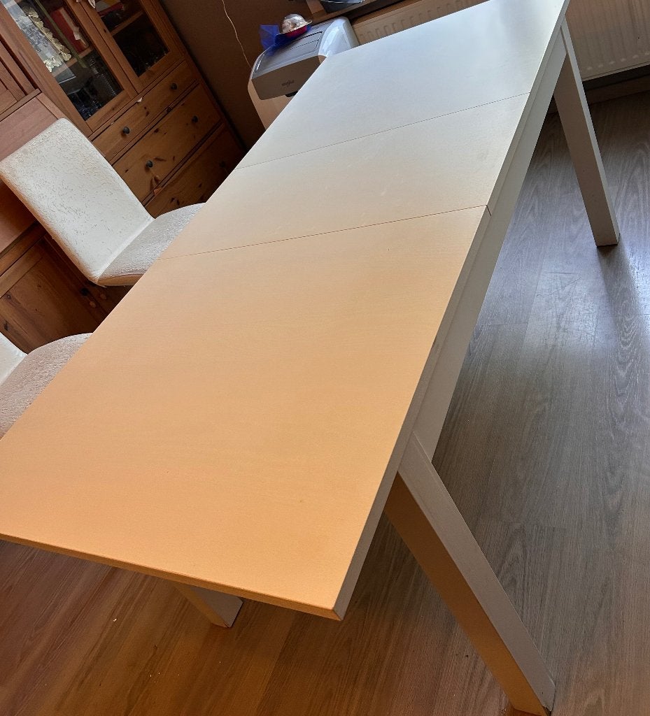 Table extensible blanche, Maison & Meubles, Strak, 150 à 200 cm, Cinq personnes ou plus, Comme neuf