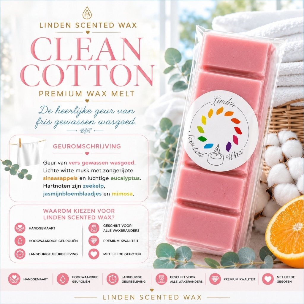 Waxmelts CLEAN COTTON, cire fondante fraîche et propre, Enlèvement ou Envoi, Neuf, Cire, Bougie