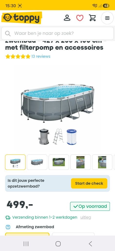 Bestway zwembad met alle onderdelen, Tuin en Terras, Zwembaden, Ophalen, Gebruikt, 200 tot 300 cm, 80 tot 120 cm
