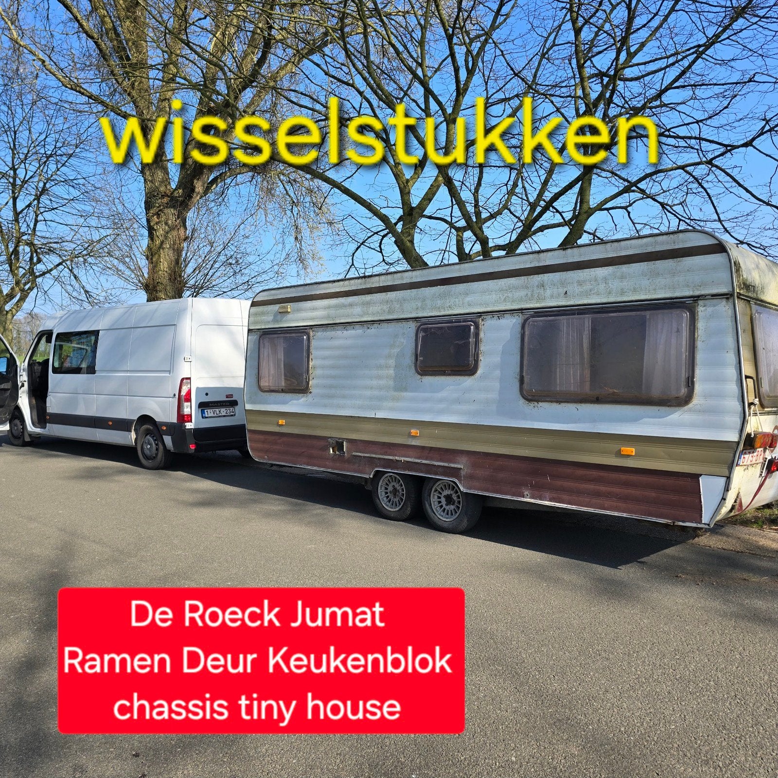Caravan werfkeet wisselstukken ramen deur chassis tiny house, Ophalen