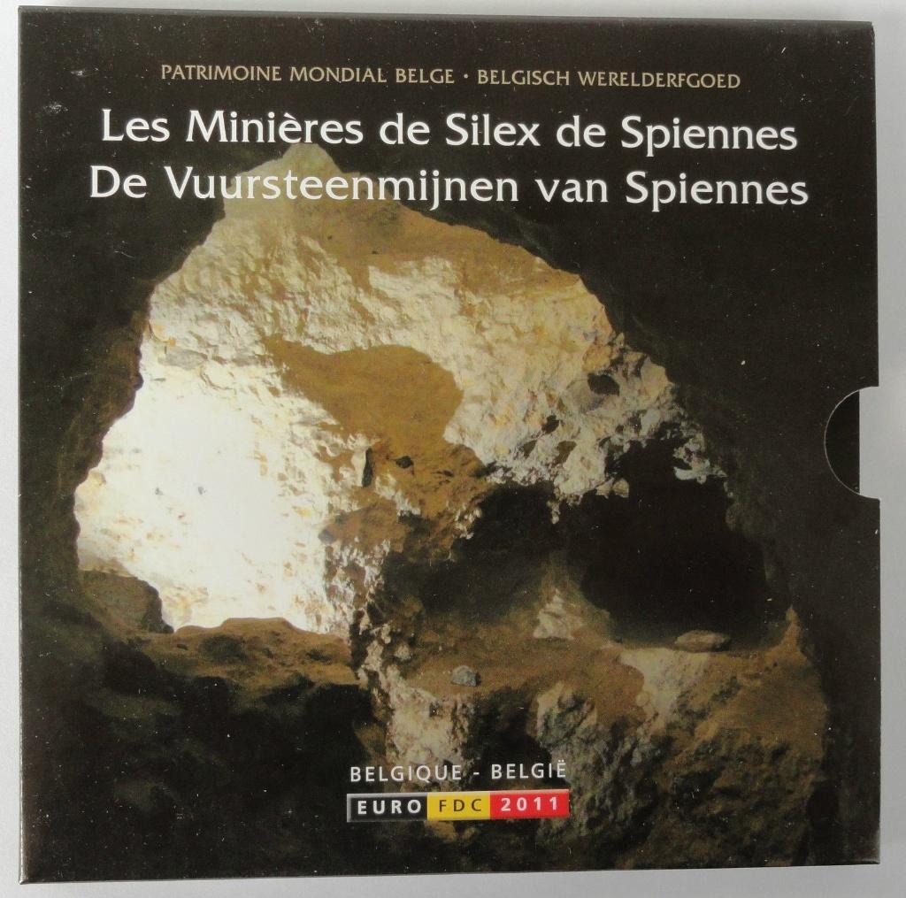 Belgique : Coffret 2011 euro - Spiennes (8 pièces), Timbres & Monnaies, Monnaies | Belgique, Envoi, Série