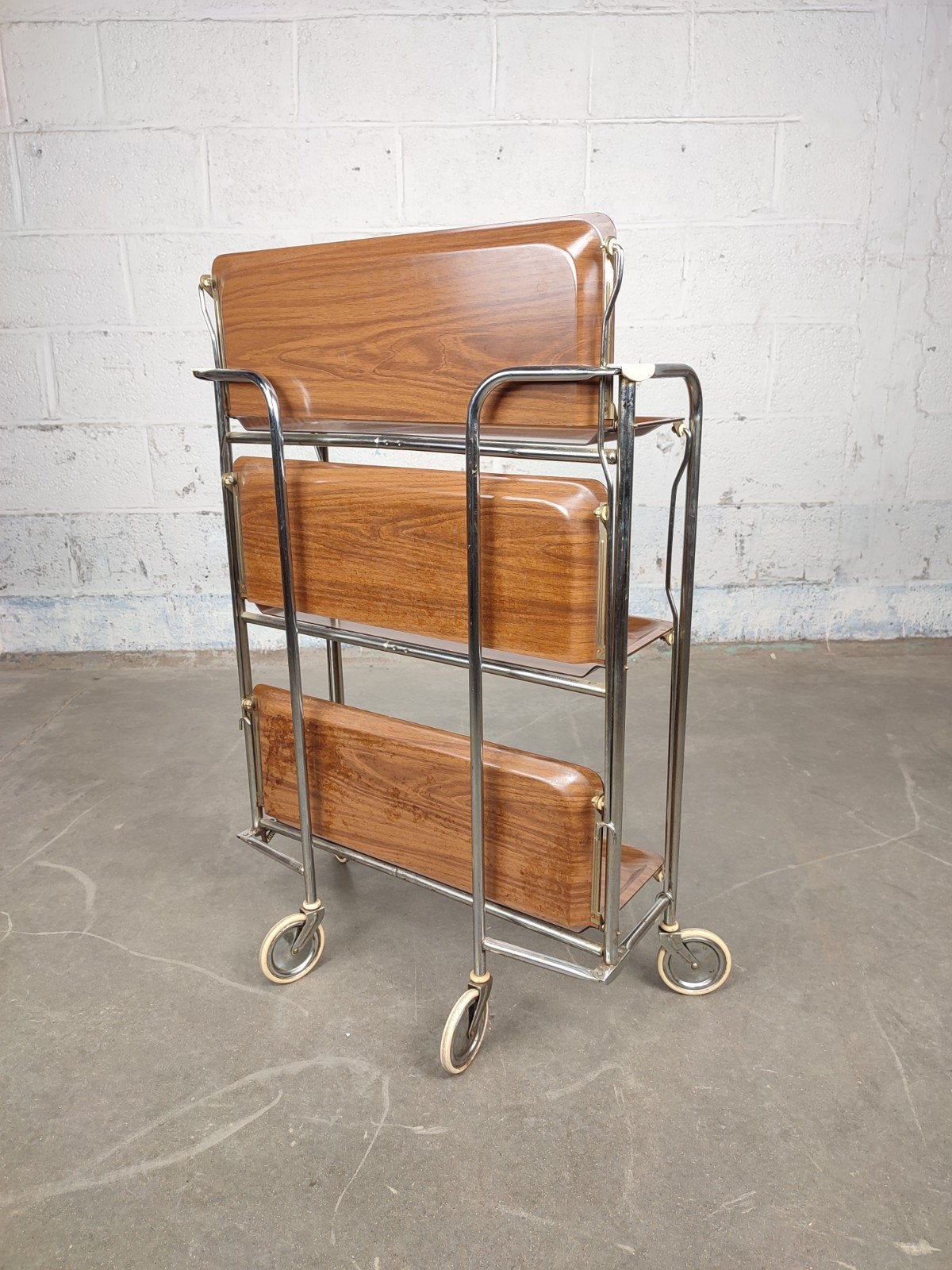 Vintage opvouwbare serveerwagen, Ophalen, ., ., .
