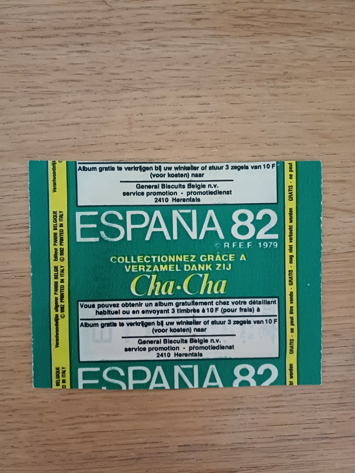 Panini Espana 82 zakje/bustina/pochette CHA CHA, Hobby en Vrije tijd, Stickers en Plaatjes, Verzenden