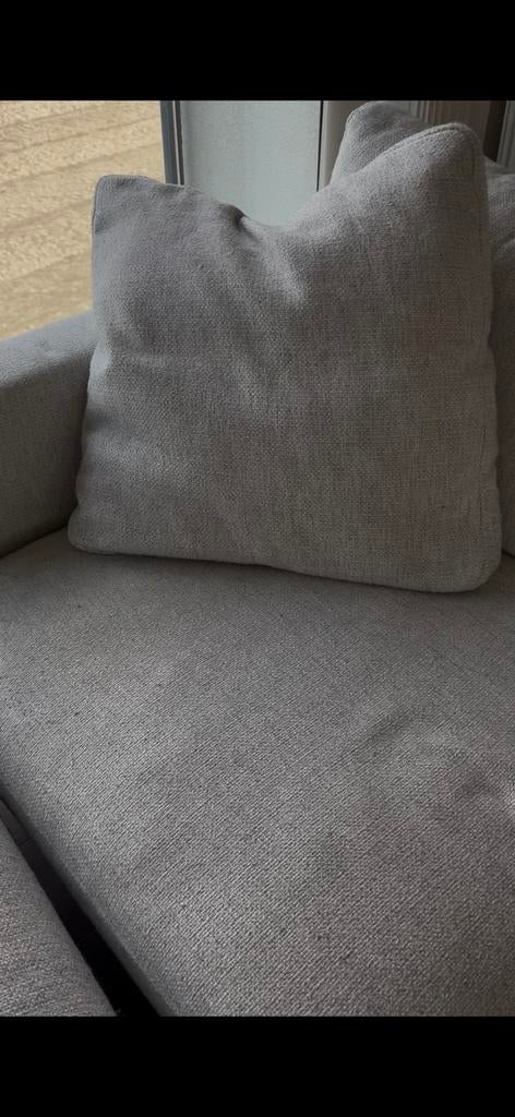 Stoffen zetel gebroken wit, Ophalen, 250 tot 300 cm, Gebruikt, Driepersoons