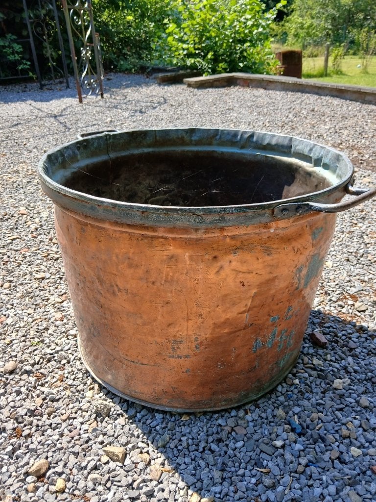 Jardinière en cuivre, Rond, 30 à 60 cm, Enlèvement, Utilisé