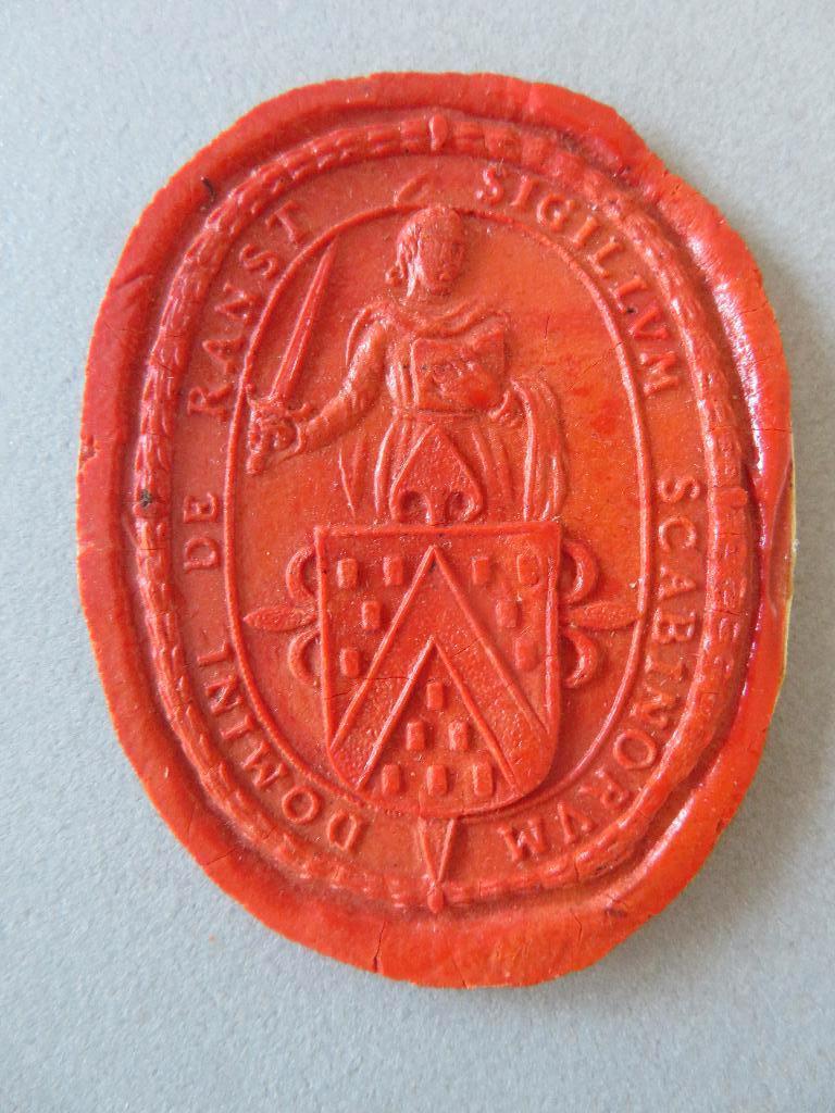 18de eeuwse Lakzegel Wax schepenen vd Heren van Ranst Antw., Ophalen of Verzenden, Gestempeld, Overig, Zonder envelop