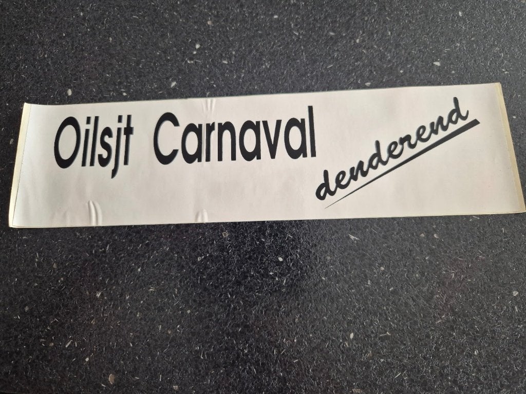 Carnaval Aalst sticker Oilsjt Denderend, Ophalen of Verzenden