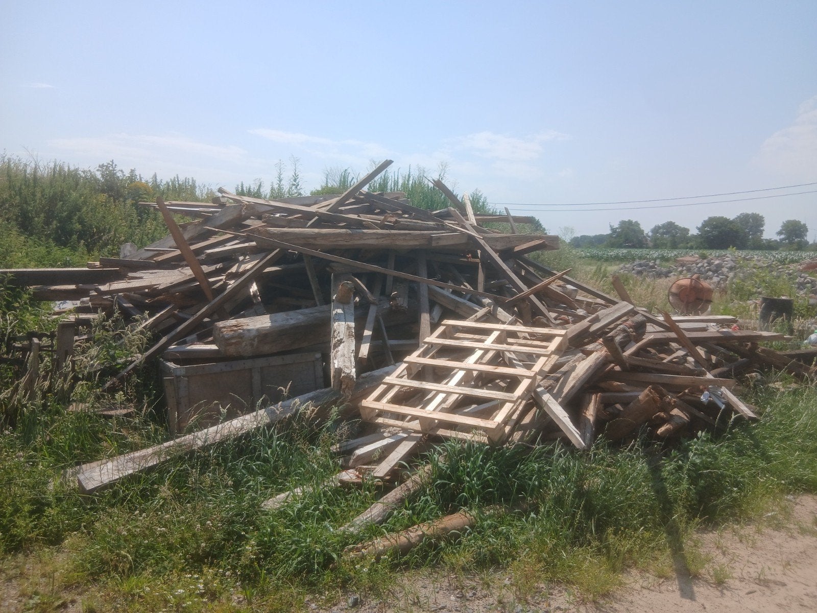 Gratis hout, Tuin en Terras, Ophalen