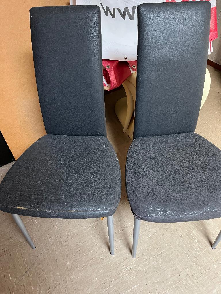 Stoelen, Huis en Inrichting, Ophalen, Gebruikt, Grijs, Twee