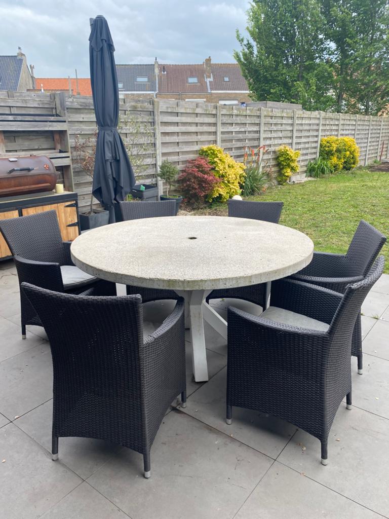 Tuinset, Ophalen, Gebruikt, Rotan, 6 zitplaatsen