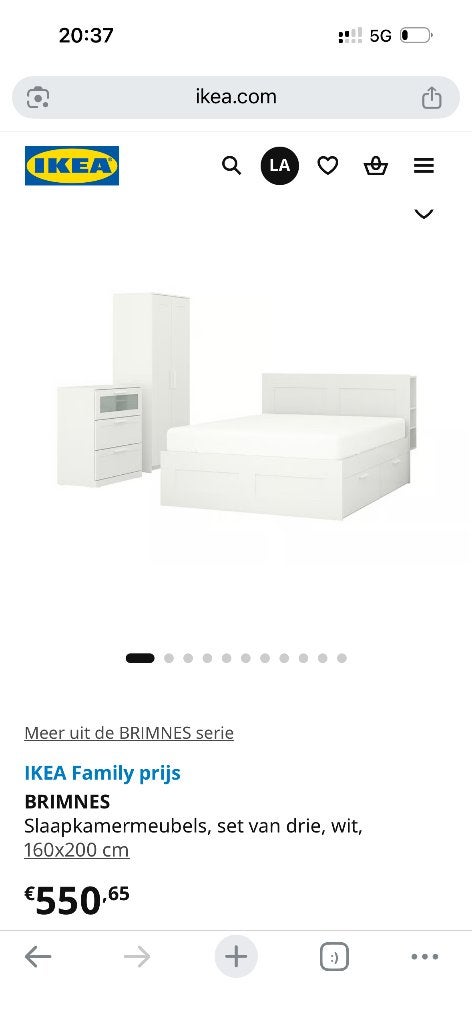 Slaapkamer ikea, Huis en Inrichting, Ophalen, Gebruikt, Tweepersoons, Wit basic