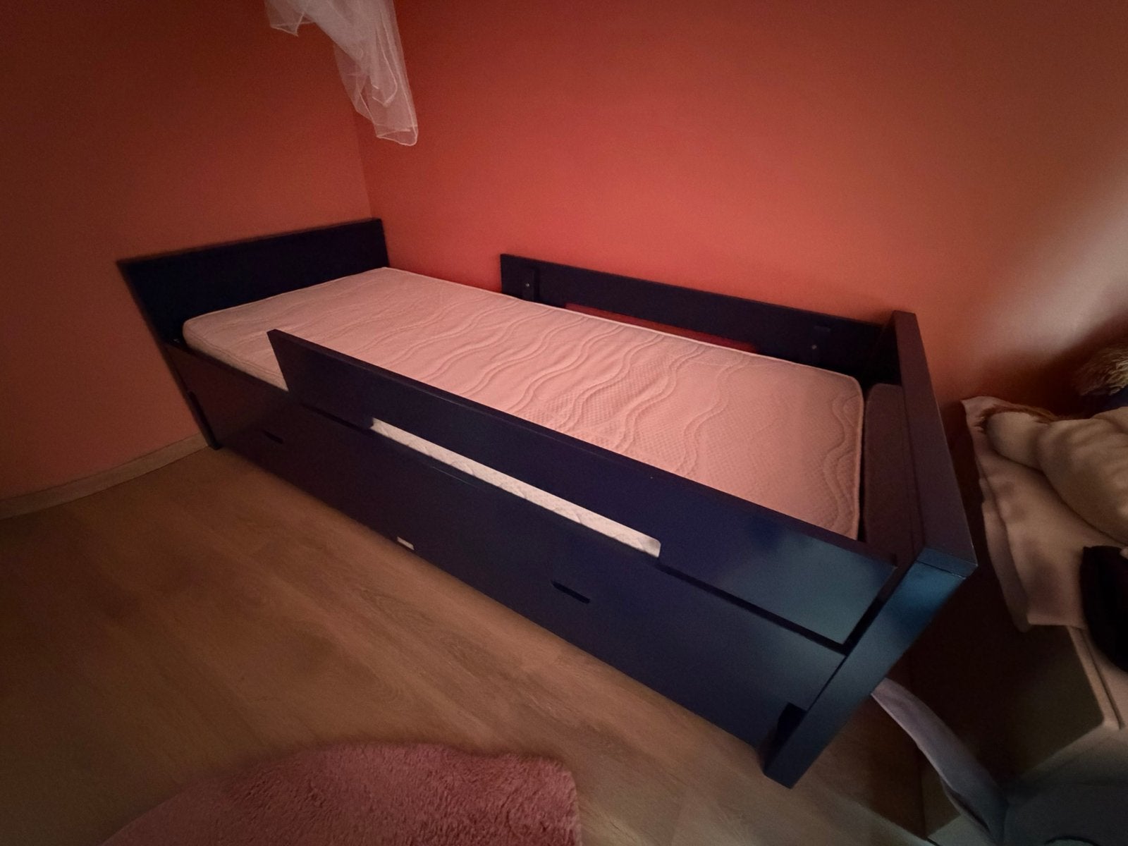 Bopita bed kleur blauw 90x200cm, Huis en Inrichting, Slaapkamer | Bedden, Ophalen, Gebruikt, 90 cm, Eenpersoons