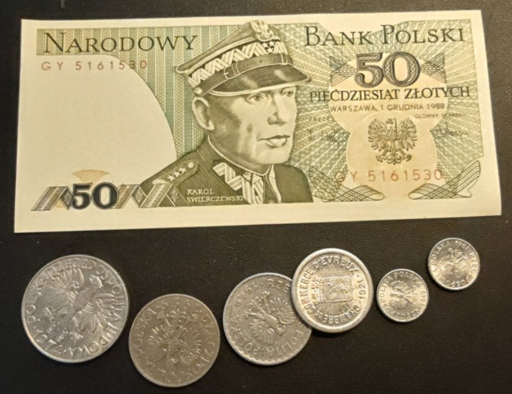 lot de zlotys polonais, Enlèvement, Monnaies et Billets de banque