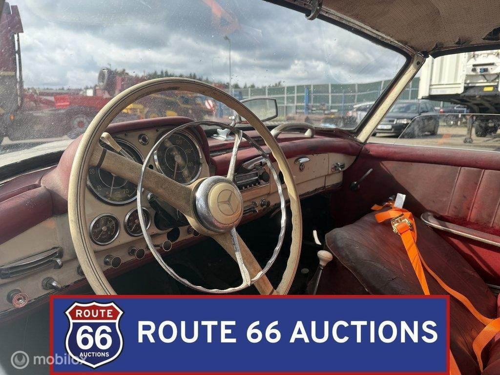 Mercedes-Benz 190SL | 1956 | Route 66 Auctions, Auto's, Zwart, Mercedes-Benz, Bedrijf, Handgeschakeld