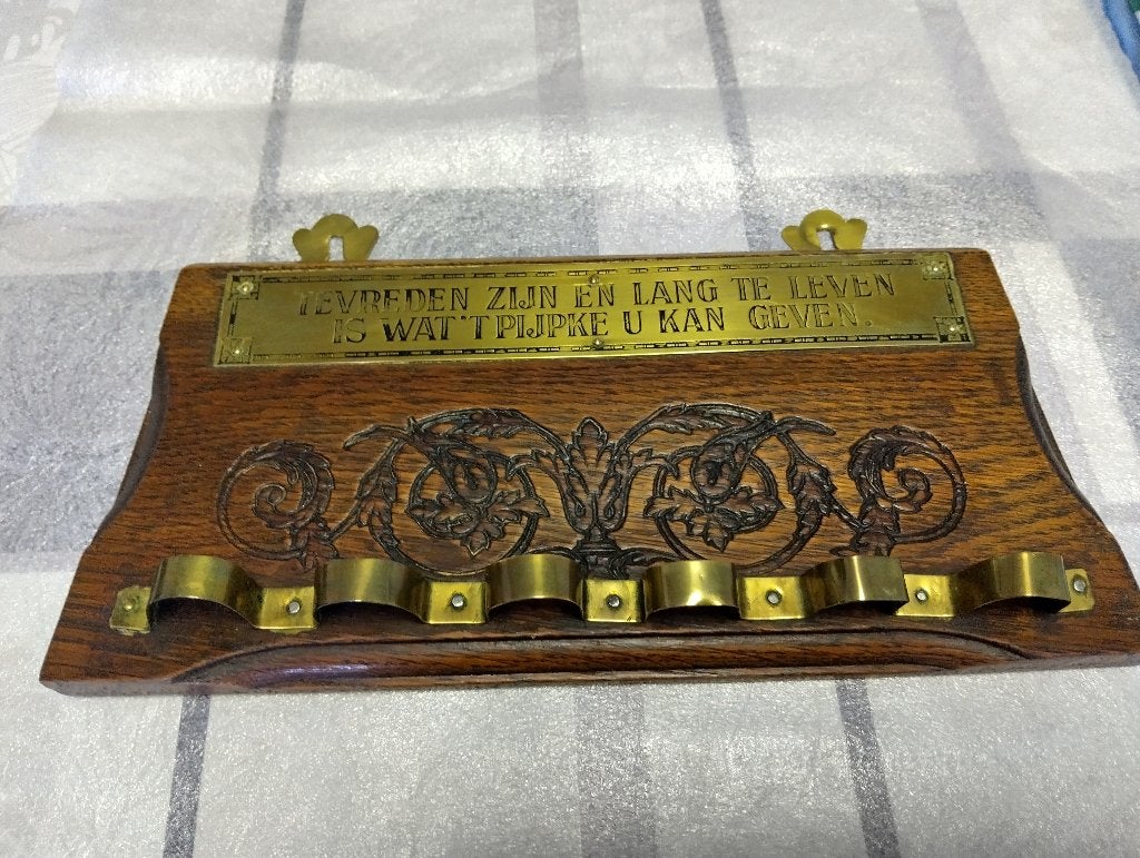 Antiek vintage rek met pijpen, Antiek en Kunst, Ophalen