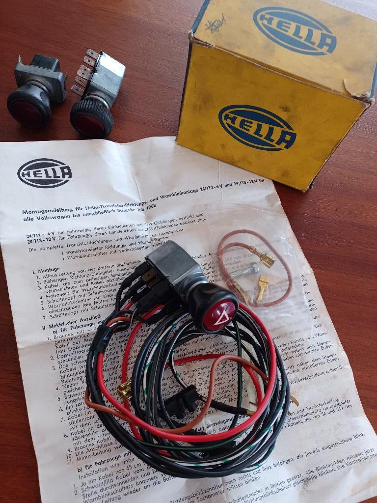 Kit HELLA NOS Cox 1967 clignotants warnings Aircooled Combi, Enlèvement, Neuf, Volkswagen