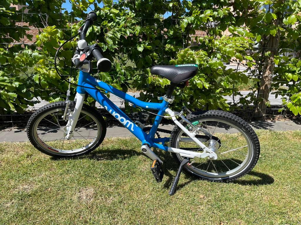 Woom kinderfiets maat 3 blauw, Ophalen, Gebruikt, Velgrem, 16 tot 20 inch