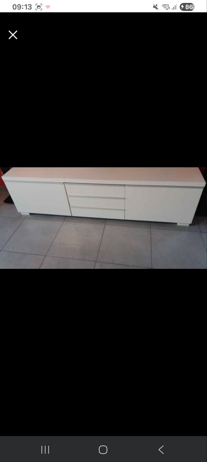 Ikea tv kast wit hoogglans, Ophalen, Gebruikt