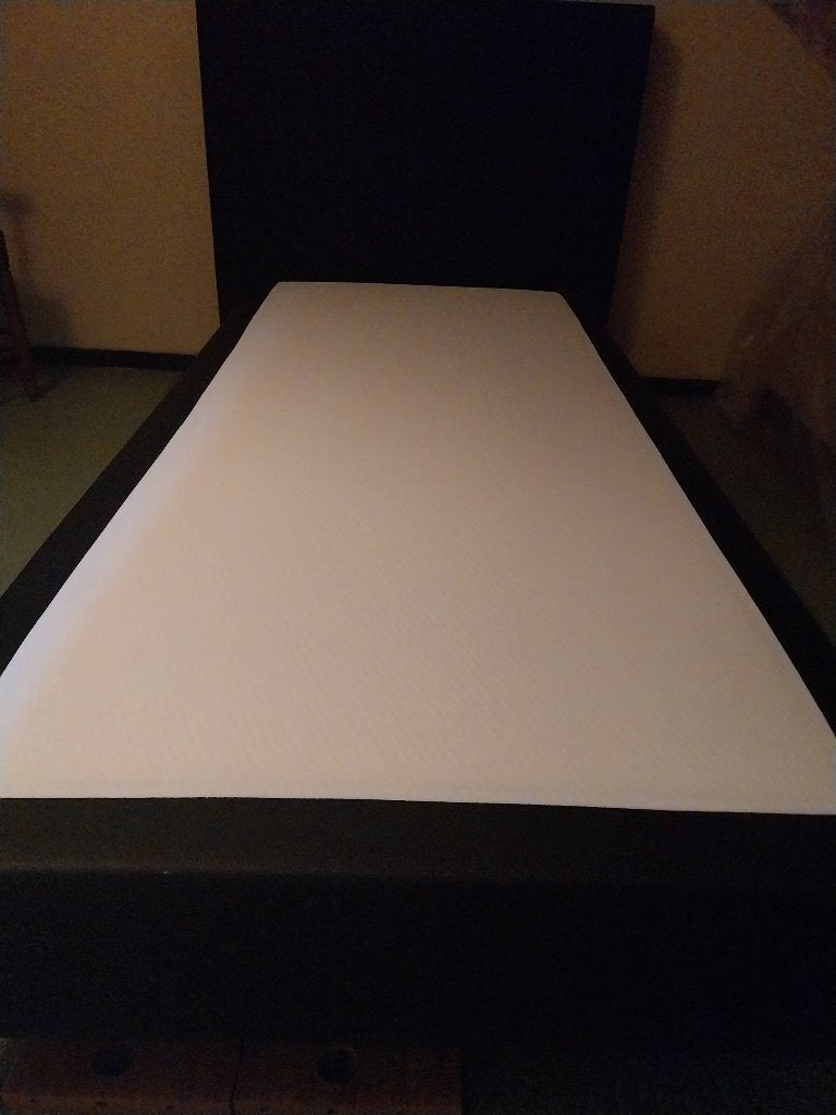 Boxspring 1 persoon inclusief matras, Ophalen, 90 cm, Eenpersoons, Zwart