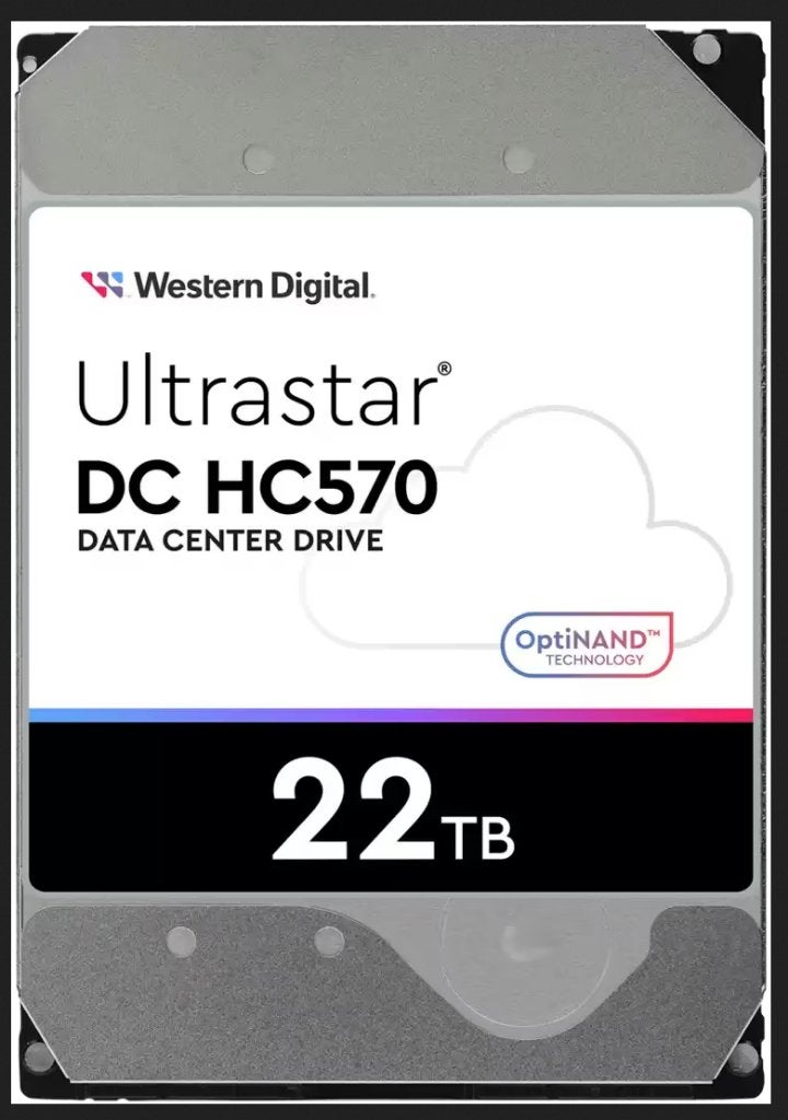 22TB WD Ultrastar DC HC570 SATA Enterprise SEALED, Computers en Software, Harde schijven, Ophalen, Intern, Server, Nieuw