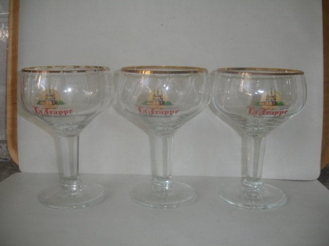 Oud bierglas La Trappe Trappistenbier, 0,25l., Enlèvement ou Envoi, Comme neuf, Verre ou Verres, La Trappe