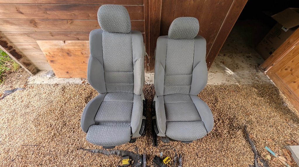 BMW e46 coupe sportstoelen- GRIJS, Auto-onderdelen, Ophalen, BMW