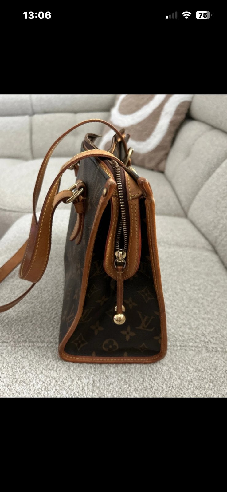 Louis vuitton popincourt PM, Handtassen en Accessoires, Ophalen of Verzenden, Gebruikt, Bruin, Handtas