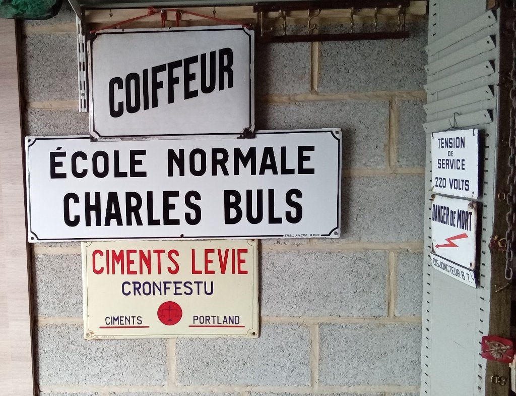 Plaque émaillée, Collections, Enlèvement, Utilisé, Panneau publicitaire