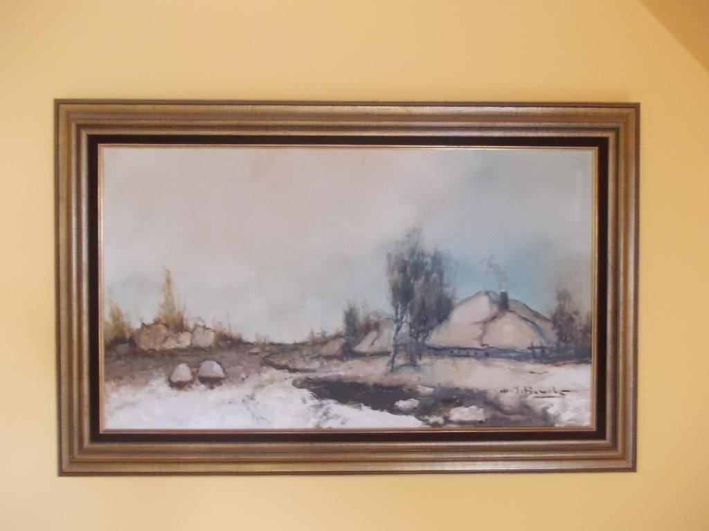 Winter landschap van H.J. Pauwels, Antiek en Kunst, Ophalen