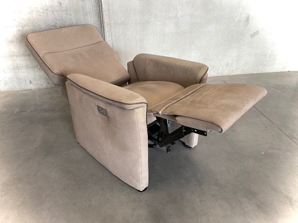 Elektrische relax zetel + opstap - NIEUWSTAAT, Enlèvement, Comme neuf, Tissus