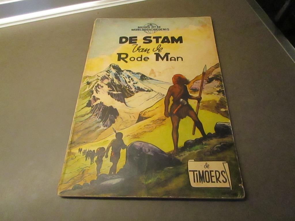Timoer - De stam van de rode man - 1955 - 1e druk, Boeken, Stripverhalen, Gelezen, Eén stripboek, Ophalen of Verzenden, Sirius